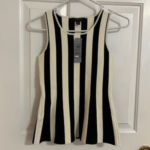 Ann Taylor black and white top